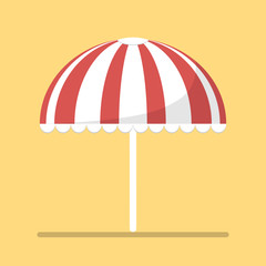 Beach umbrella vector in flat style