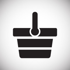Shop basket icon on background for graphic and web design. Simple vector sign. Internet concept symbol for website button or mobile app.