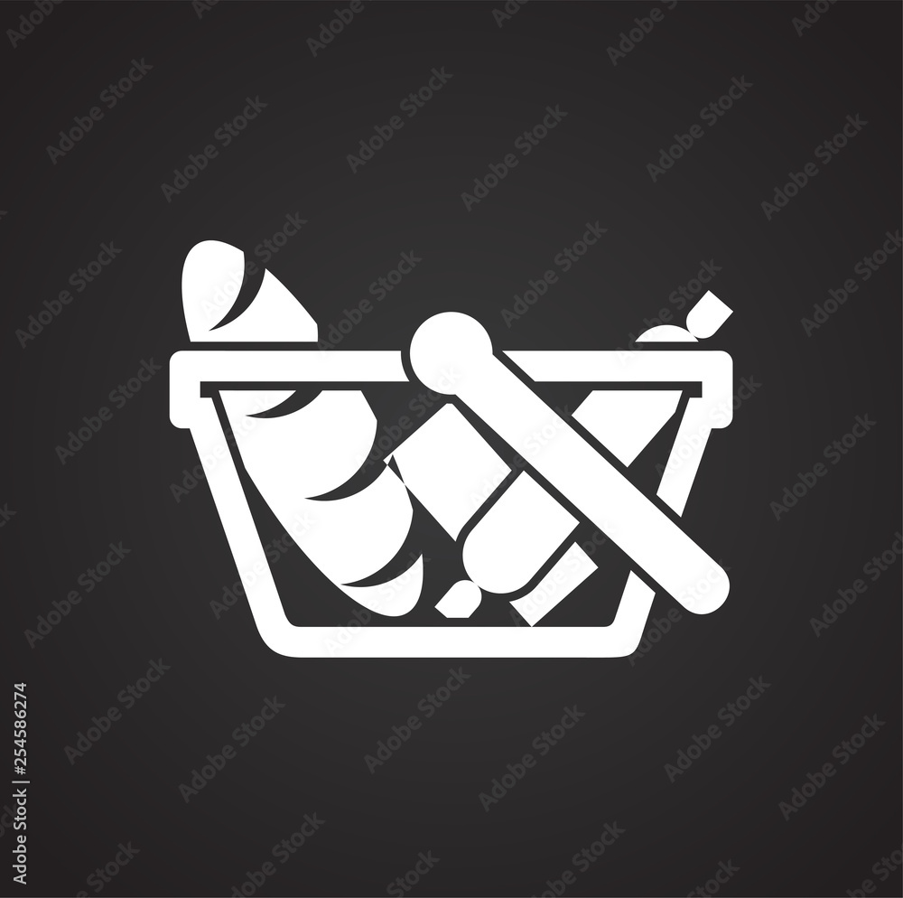 Poster shop basket icon on background for graphic and web design. simple vector sign. internet concept symb
