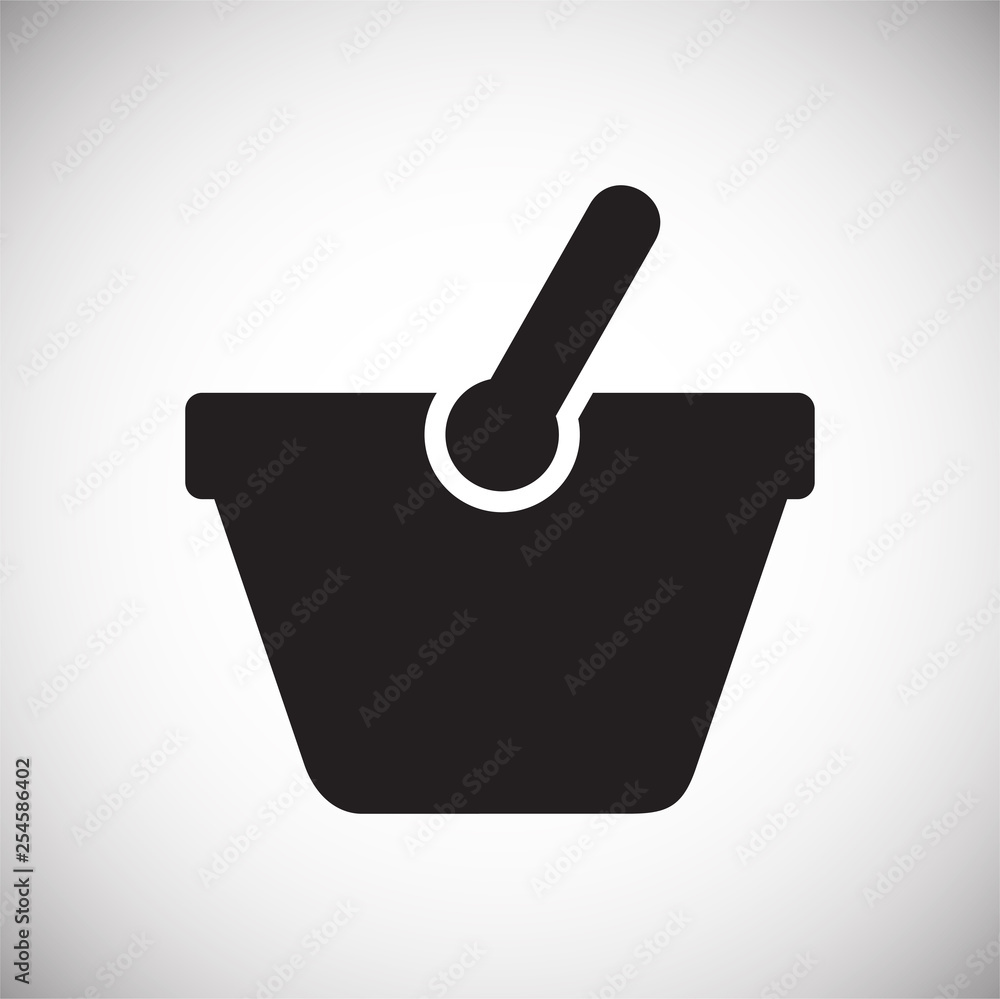 Poster shop basket icon on background for graphic and web design. simple vector sign. internet concept symb