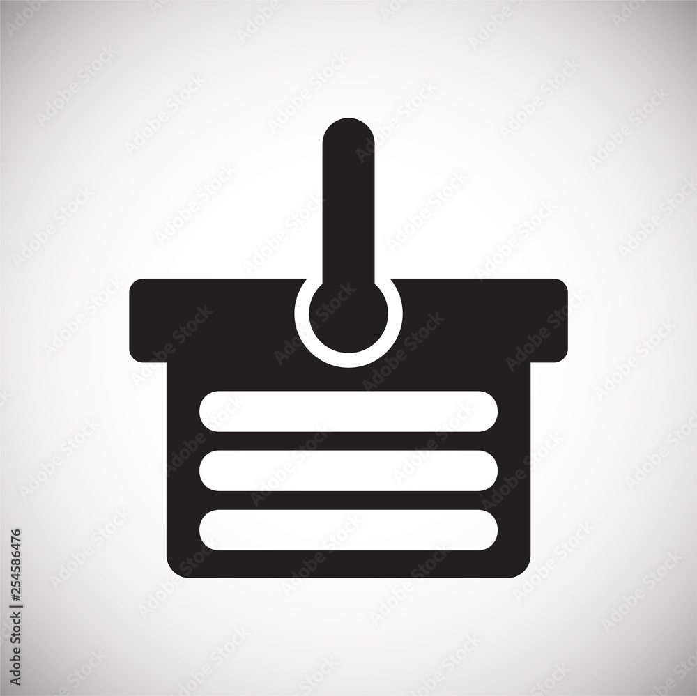 Poster shop basket icon on background for graphic and web design. simple vector sign. internet concept symb
