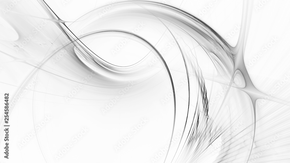 Poster abstract white background texture. dynamic curves ands blurs pattern. detailed fractal graphics. sci