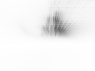 Abstract black on white background element. Fractal graphics 3d illustration. Science or technology concept.