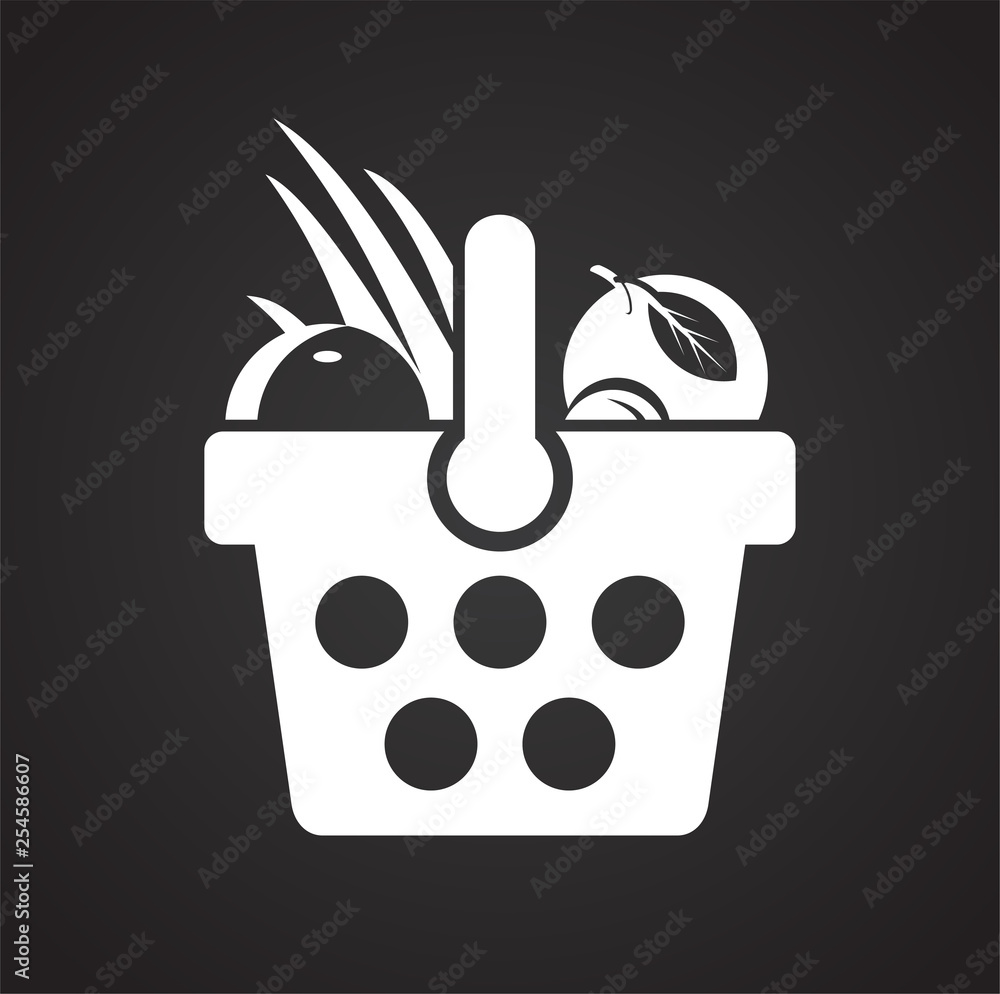 Poster shop basket icon on background for graphic and web design. simple vector sign. internet concept symb