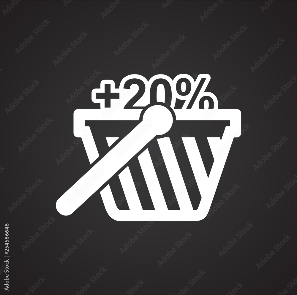 Poster shop basket icon on background for graphic and web design. simple vector sign. internet concept symb