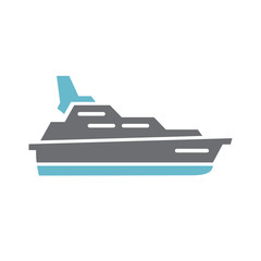 Ship icon on background for graphic and web design. Simple vector sign. Internet concept symbol for website button or mobile app.
