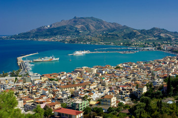 Obraz premium The city Zakynthos on the island Zakynthos, Hellenic Republic