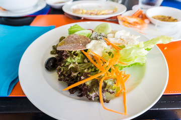 Vegetable healthy salad apetizer food