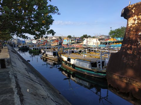  fishing boat in the port of probolinggo