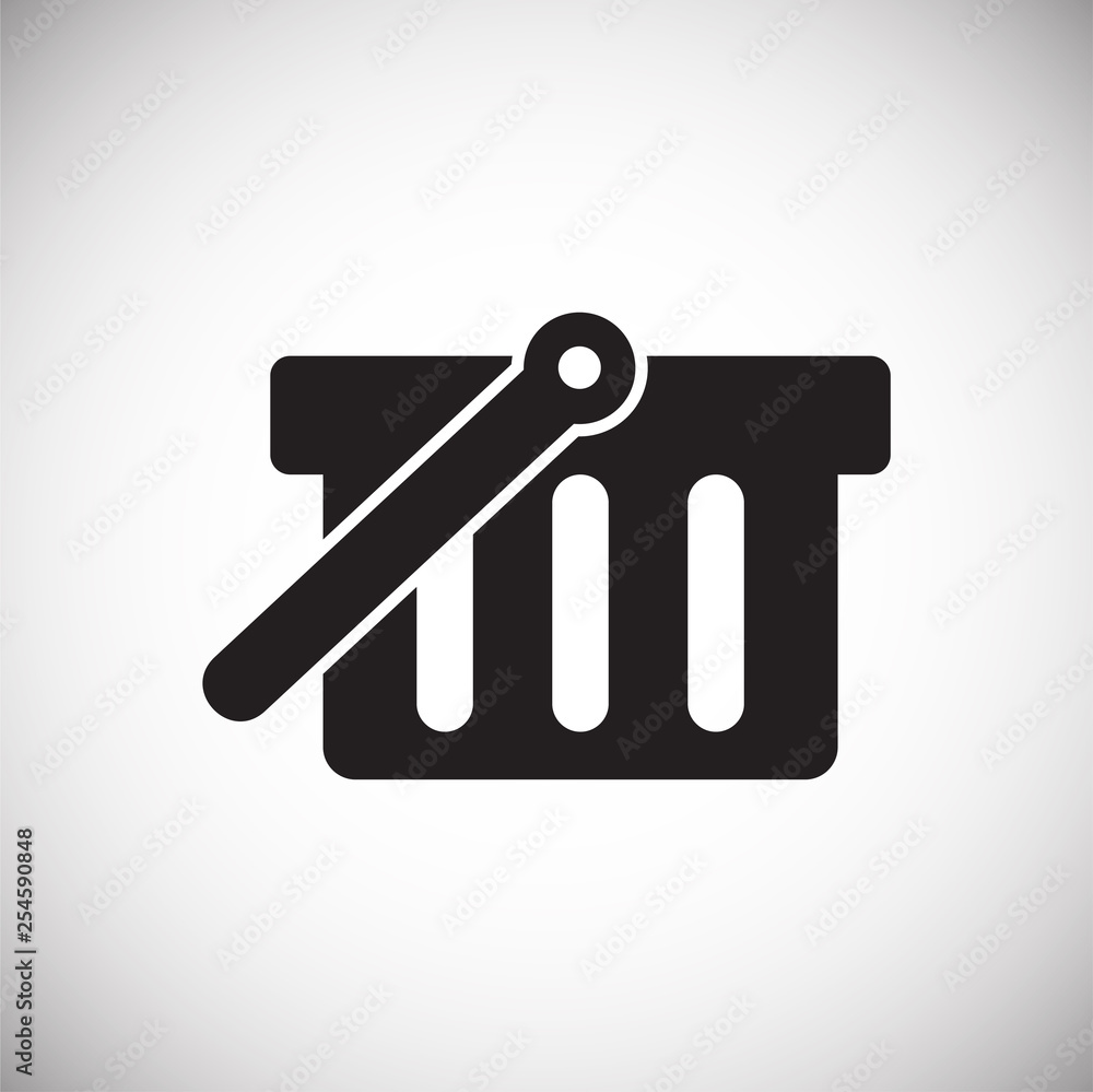 Poster shop basket icon on background for graphic and web design. simple vector sign. internet concept symb