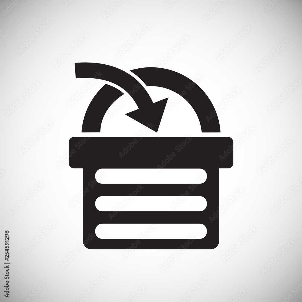 Poster shop basket icon on background for graphic and web design. simple vector sign. internet concept symb