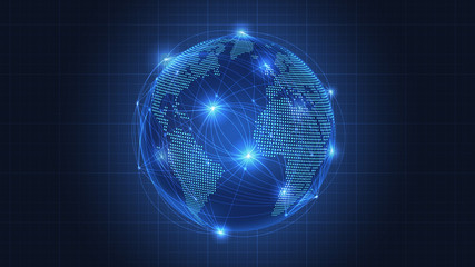 Business concept of Global network connection