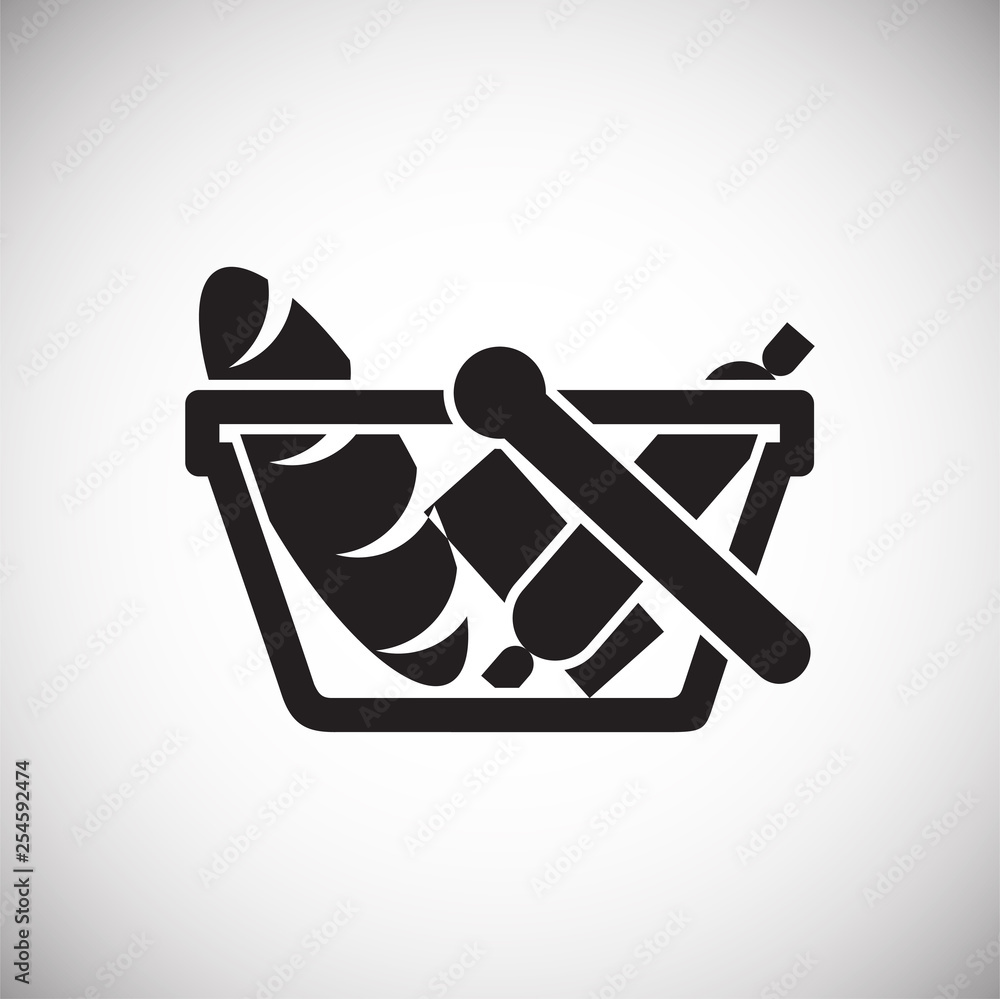 Poster shop basket icon on background for graphic and web design. simple vector sign. internet concept symb