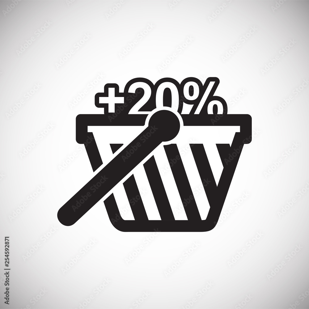 Poster shop basket icon on background for graphic and web design. simple vector sign. internet concept symb