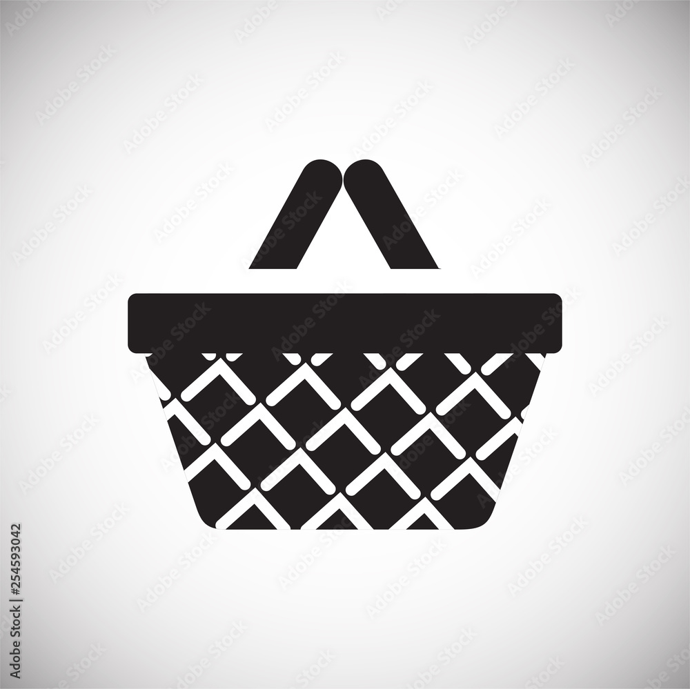 Poster shop basket icon on background for graphic and web design. simple vector sign. internet concept symb