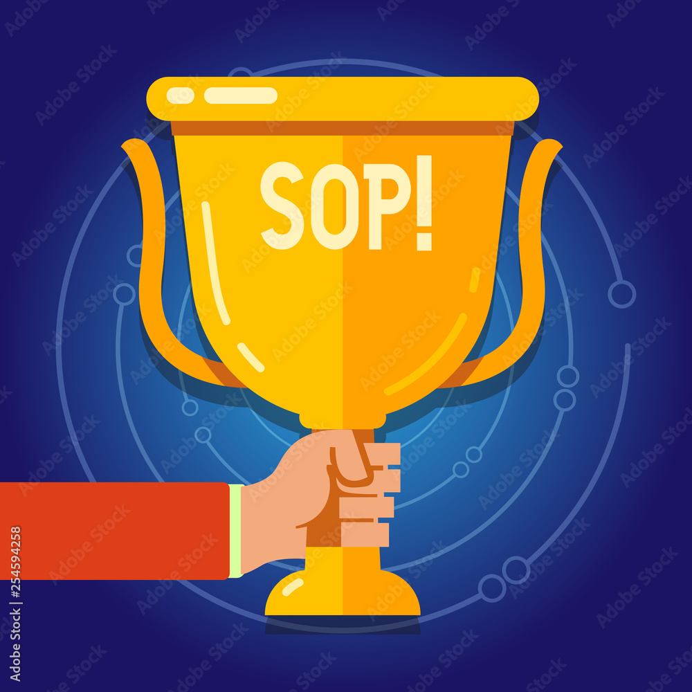 Poster text sign showing sop. business photo text standard operating procedure rules instructions