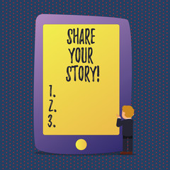Handwriting text Share Your Story. Conceptual photo Experience Nostalgia Memory Personal