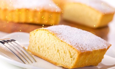 Cake lemon soft butter angel isolated decoration