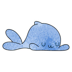 quirky hand drawn cartoon whale