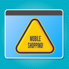 Obraz premium Handwriting text writing Mobile Shopping. Conceptual photo Buying Products Online Technological Purchase Wireless Sales