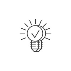 Bulb Thin Line Vector Icon