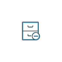 Archive icon design. Interaction icon line vector illustration
