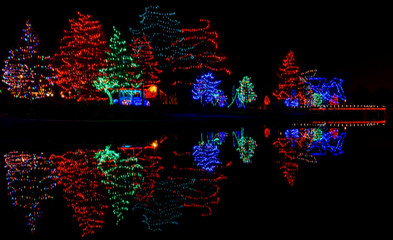 christmas lights at night