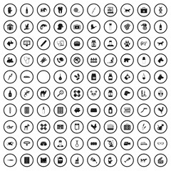100 veterinary icons set in simple style for any design vector illustration