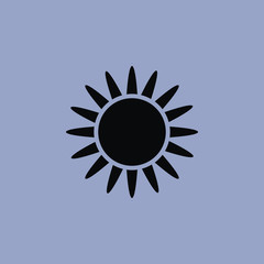 Sun icon isolated sign symbol and flat style for app, web and digital design. Vector illustration.