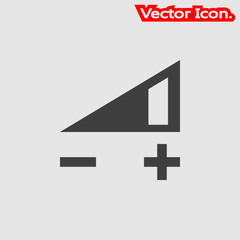 volume control icon isolated sign symbol and flat style for app, web and digital design. Vector illustration.