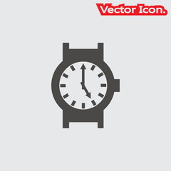 Wrist Watch icon isolated sign symbol and flat style for app, web and digital design. Vector illustration.