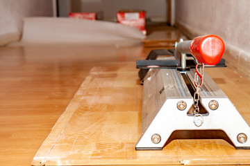 Close up of modern laminate cutting tool