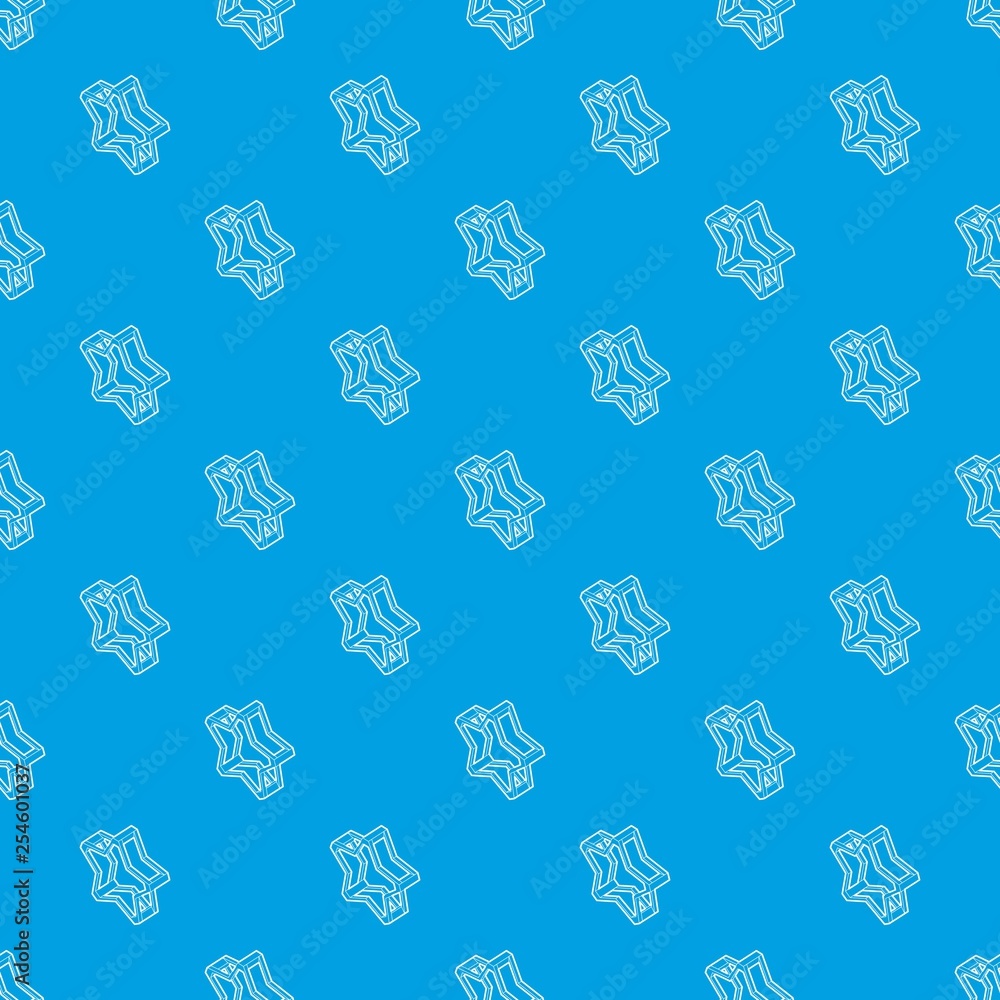 Poster pointed star pattern vector seamless blue repeat for any use