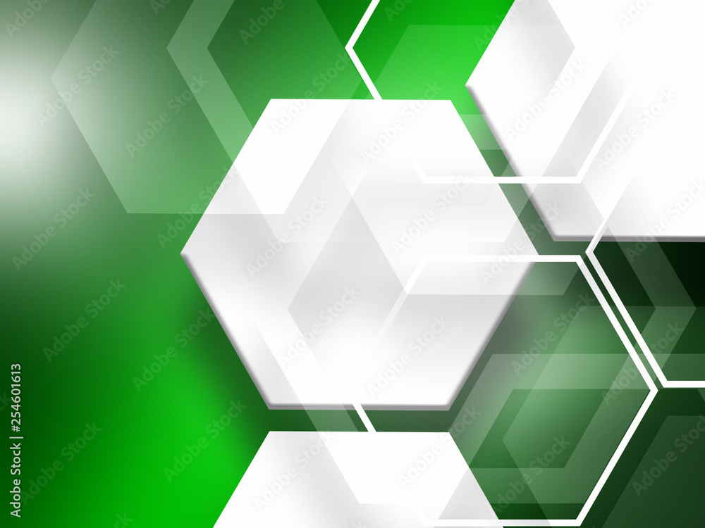 Fototapete abstract hexagons technology concept background. space for your text