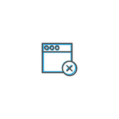 Browser icon design. Interaction icon line vector illustration