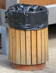 Trash can in the park