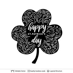 Fototapeta premium St. Patrick's Day greeting text composition.
