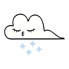 cute cartoon snow cloud
