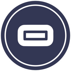 subtraction symbol circular icon