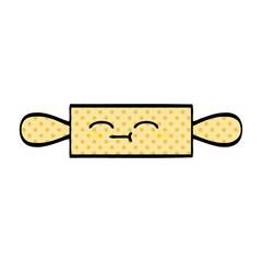 comic book style cartoon rolling pin