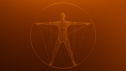 3d illustration of a dark character concept sculpting