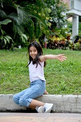 Young Filipina Girl And Freedom