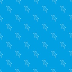Five pointed star pattern vector seamless blue repeat for any use