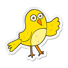 sticker of a cartoon bird