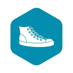 Sneakers icon in simple style isolated on white background