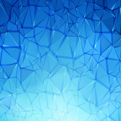 Blue Geometric Broken Background