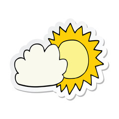 sticker of a cartoon weather