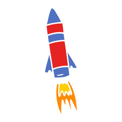 cartoon doodle of a space rocket