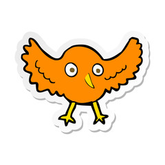 sticker of a cartoon bird
