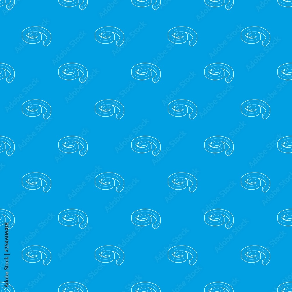 Poster spiral arrow pattern vector seamless blue repeat for any use